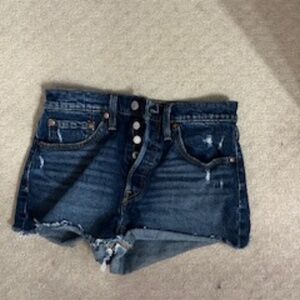 Size 24 dark Levis denim shorts